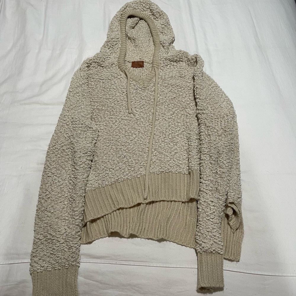 Tan soft hooded sweater